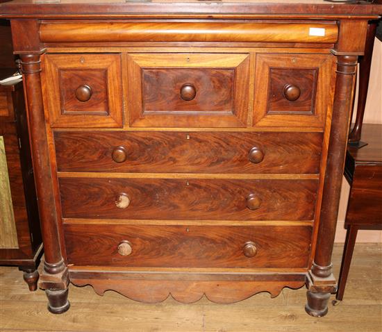 A Victorian Scottish mahogany chest of drawers, W.127cm